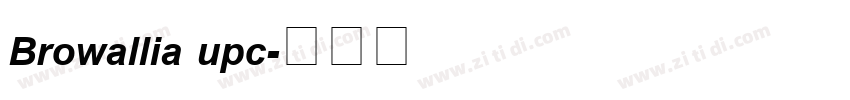 Browallia upc字体转换